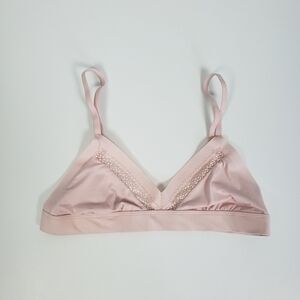 VICTORIA'S SECRET Bralette Blush Pink Lace Trim Ultra Soft Sz M
